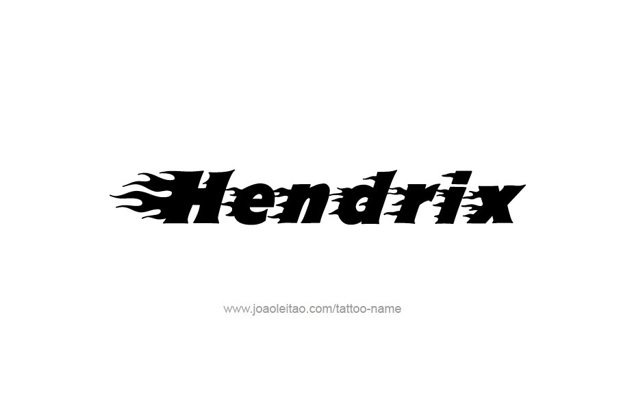 Tattoo Design  Name Hendrix   