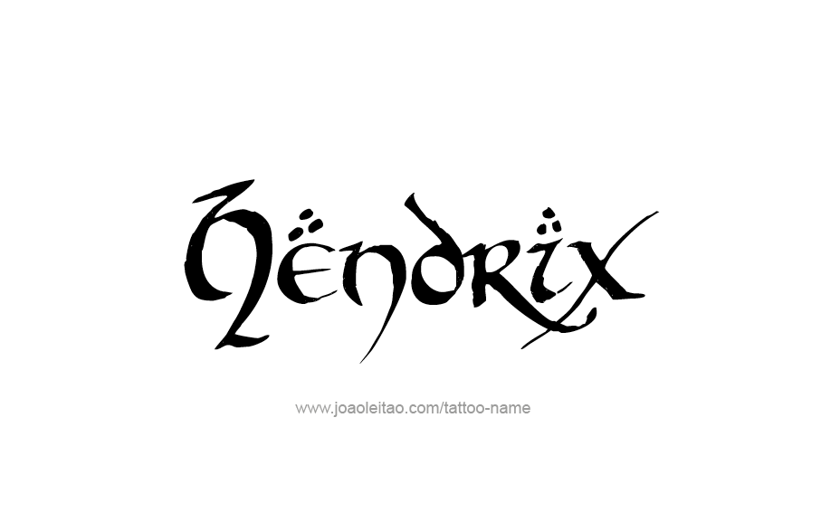 Tattoo Design  Name Hendrix   