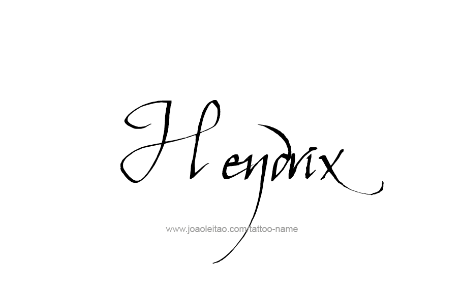 Tattoo Design  Name Hendrix   