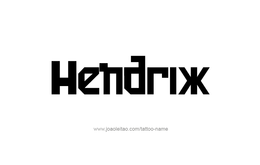 Tattoo Design  Name Hendrix   