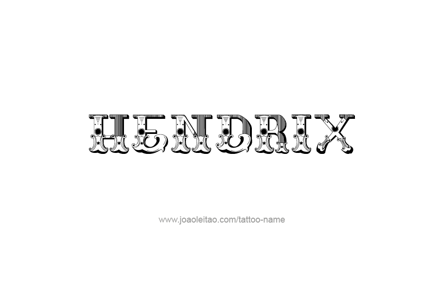 Tattoo Design  Name Hendrix   