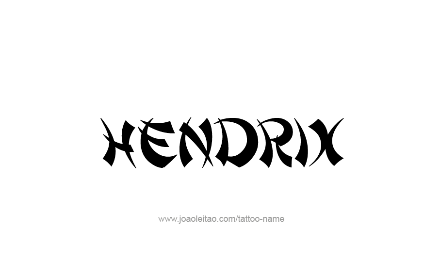 Tattoo Design  Name Hendrix