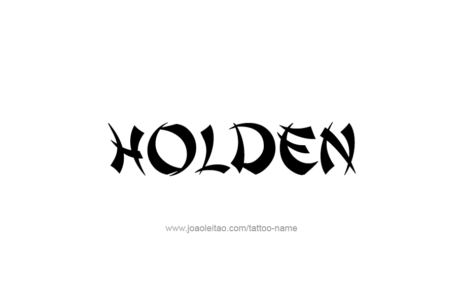 Tattoo Design  Name Holden
