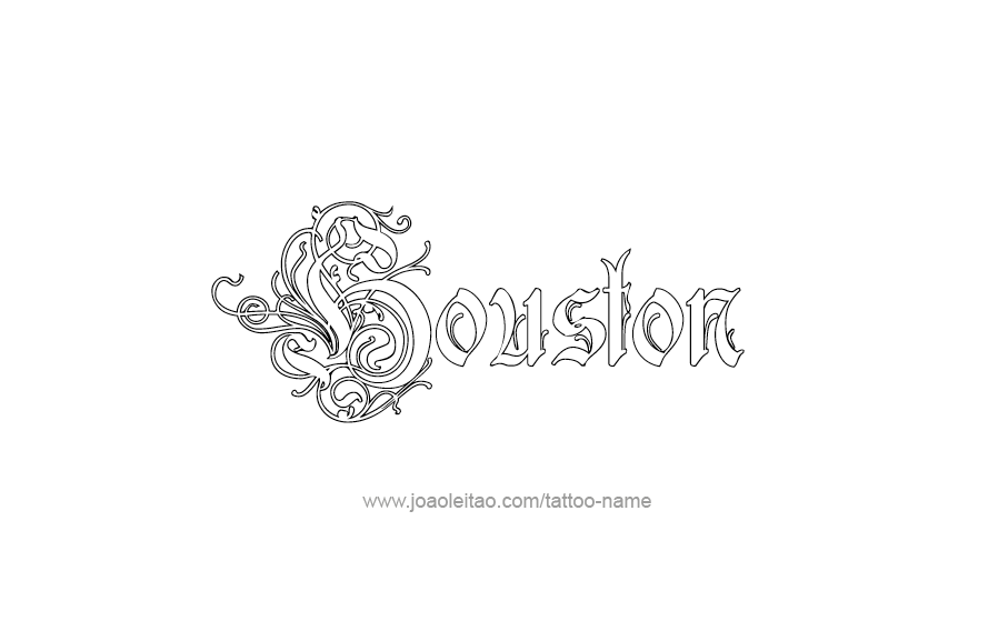 Tattoo Design  Name Houston   