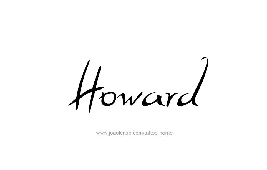 Tattoo Design  Name Howard   