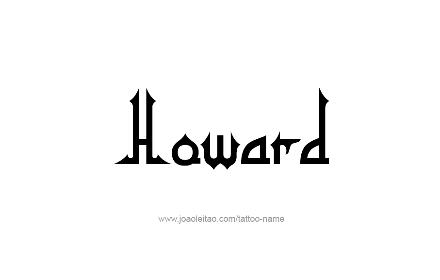 Tattoo Design  Name Howard   