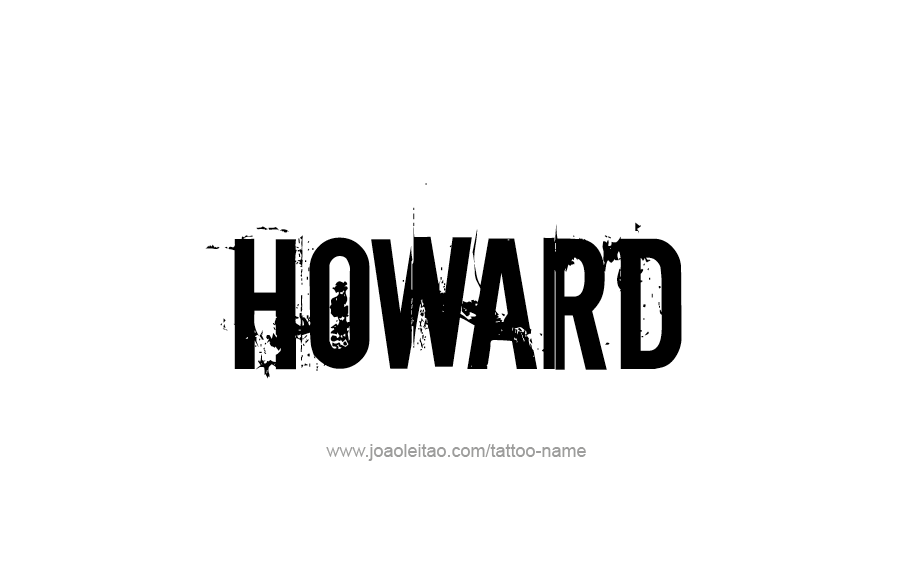 Tattoo Design  Name Howard   