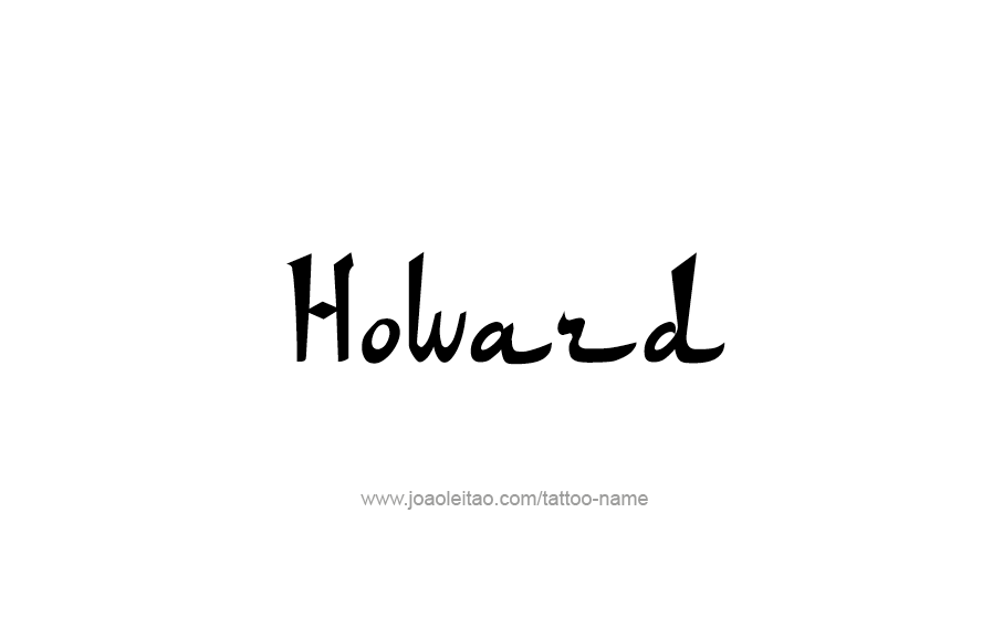 Tattoo Design  Name Howard   