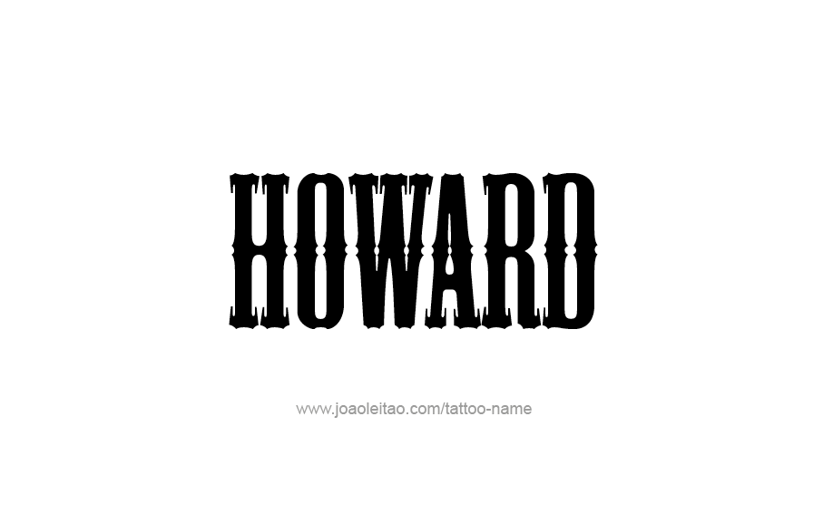 Tattoo Design  Name Howard   