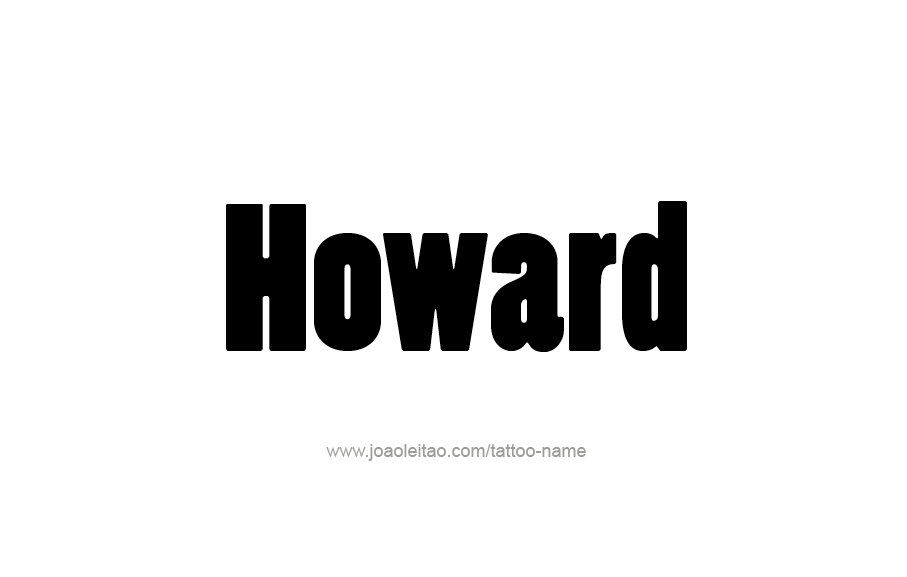 Tattoo Design  Name Howard   