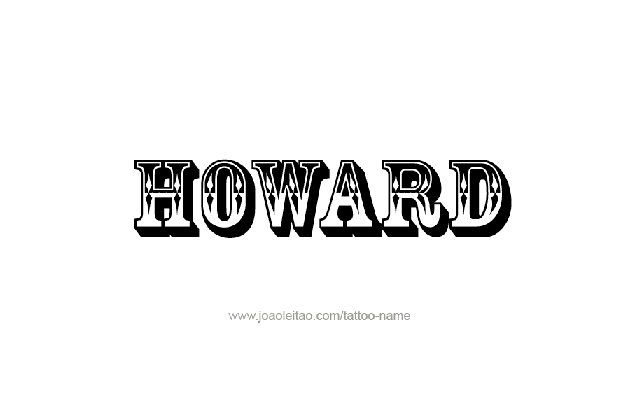 Tattoo Design  Name Howard   