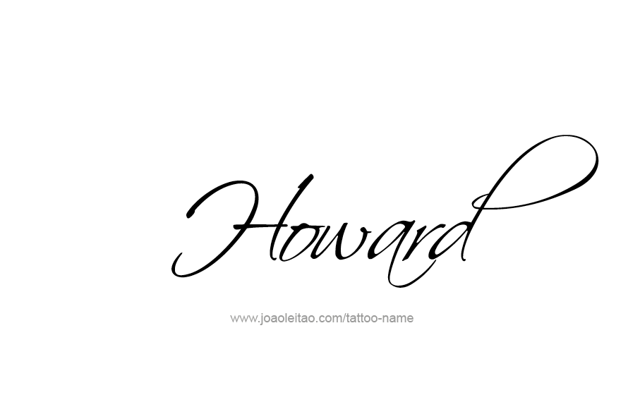 Tattoo Design  Name Howard   