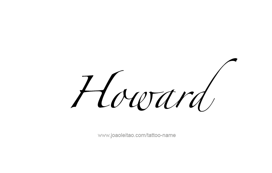 Tattoo Design  Name Howard   