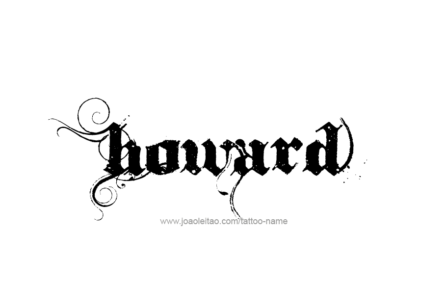 Tattoo Design  Name Howard   