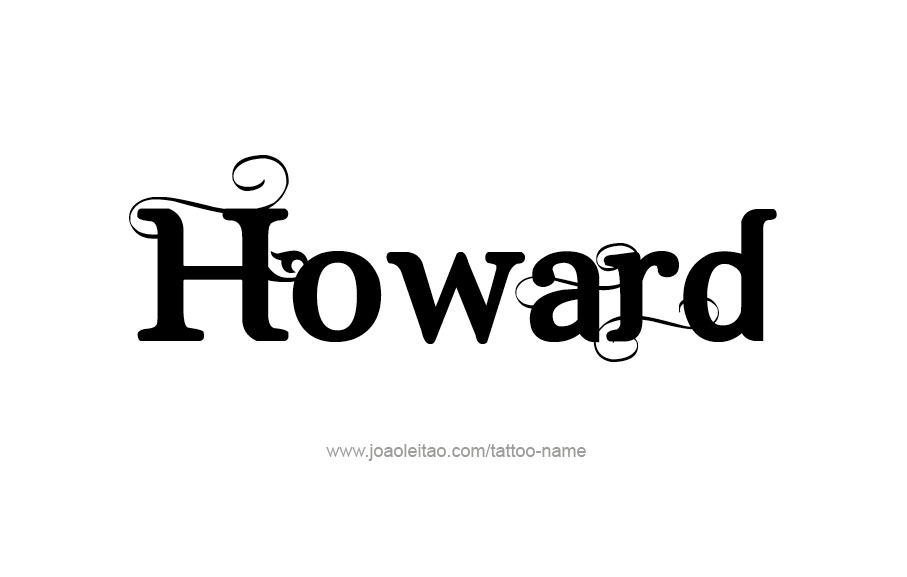 Tattoo Design  Name Howard   