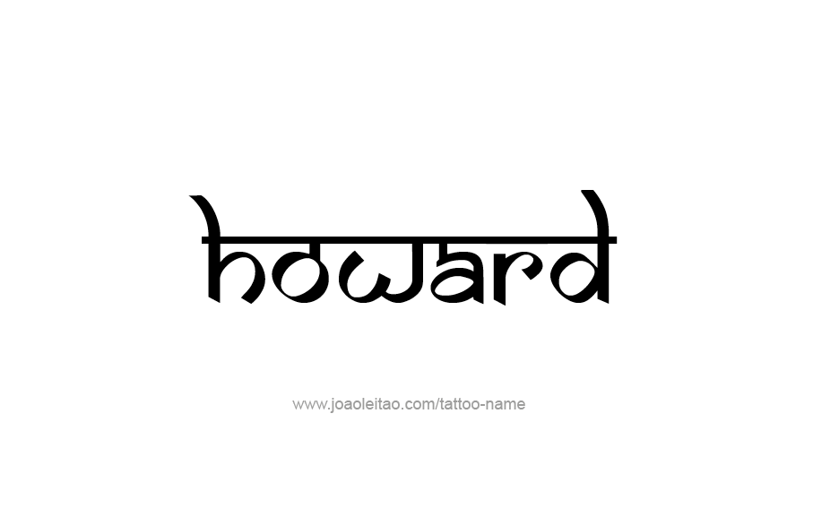 Tattoo Design  Name Howard   