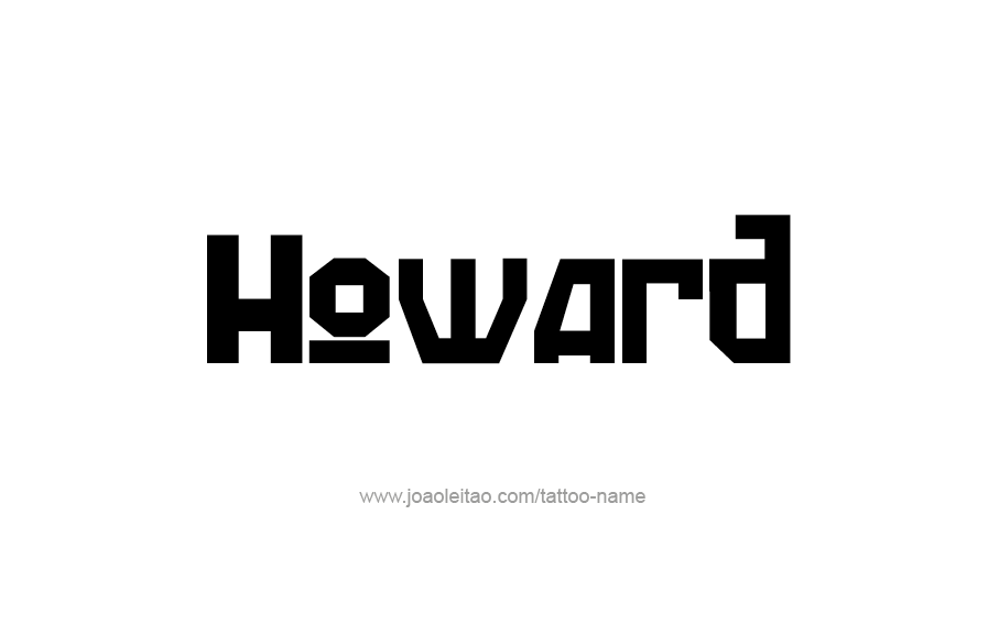 Tattoo Design  Name Howard   