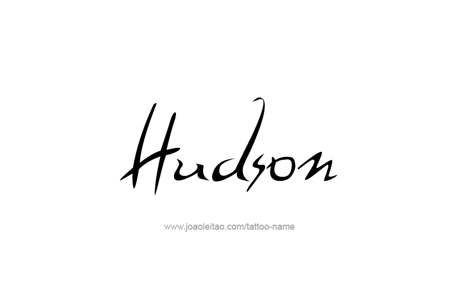 Tattoo Design  Name Hudson   