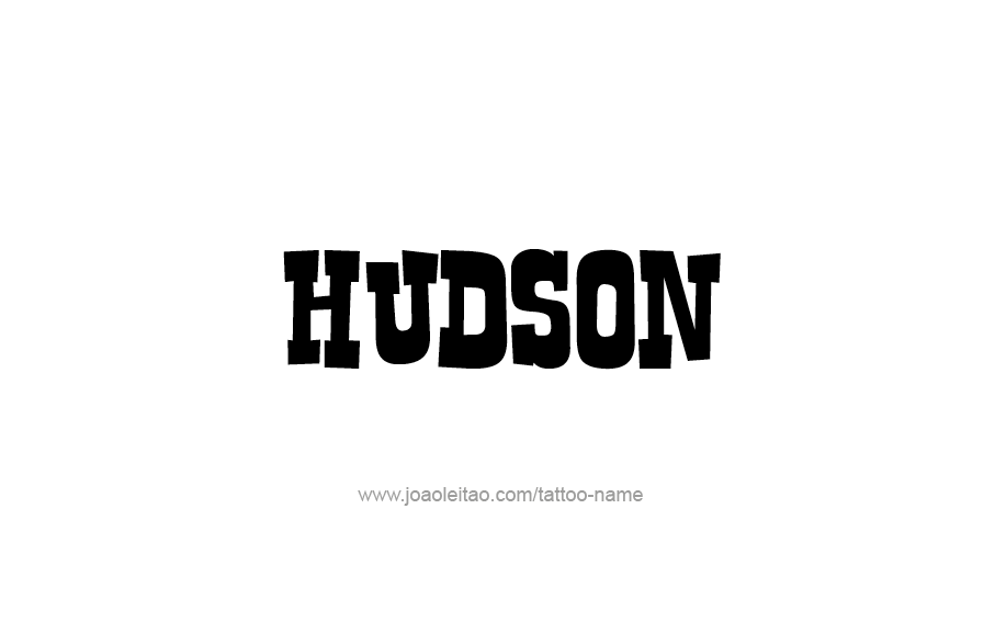 Tattoo Design  Name Hudson   