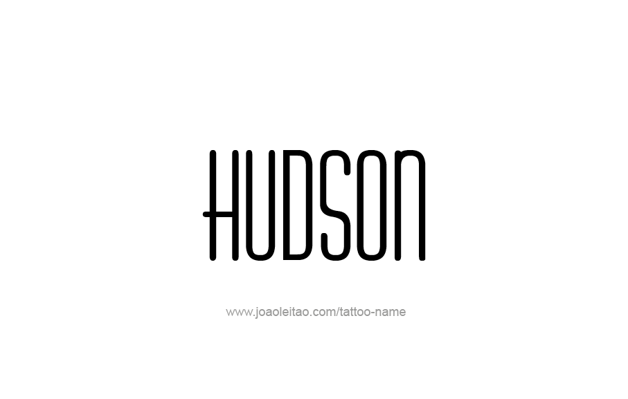 Tattoo Design  Name Hudson   