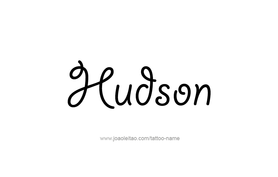 Tattoo Design  Name Hudson   