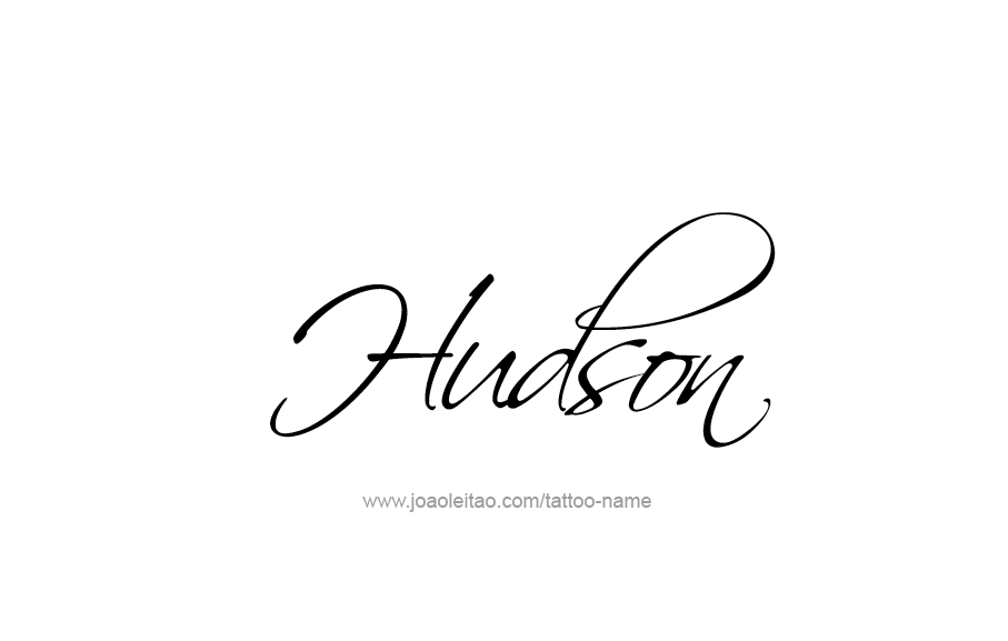 Tattoo Design  Name Hudson   