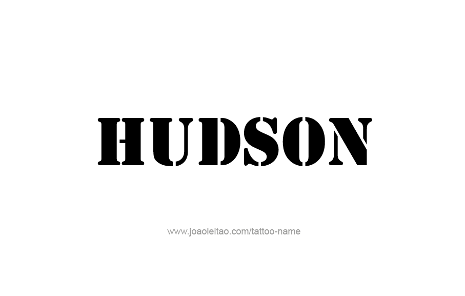 Tattoo Design  Name Hudson   