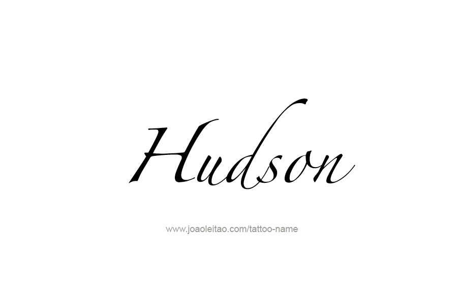 Tattoo Design  Name Hudson   