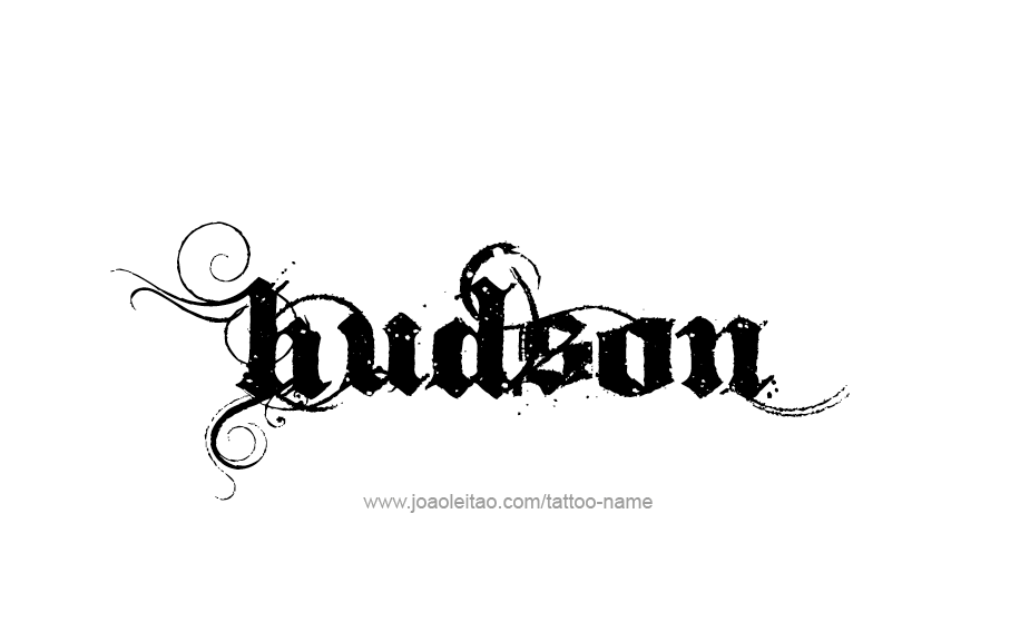 Tattoo Design  Name Hudson   