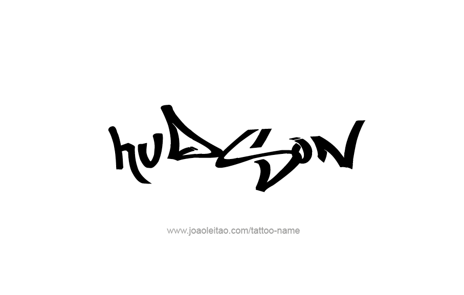 Tattoo Design  Name Hudson   