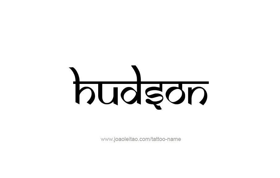 Tattoo Design  Name Hudson   