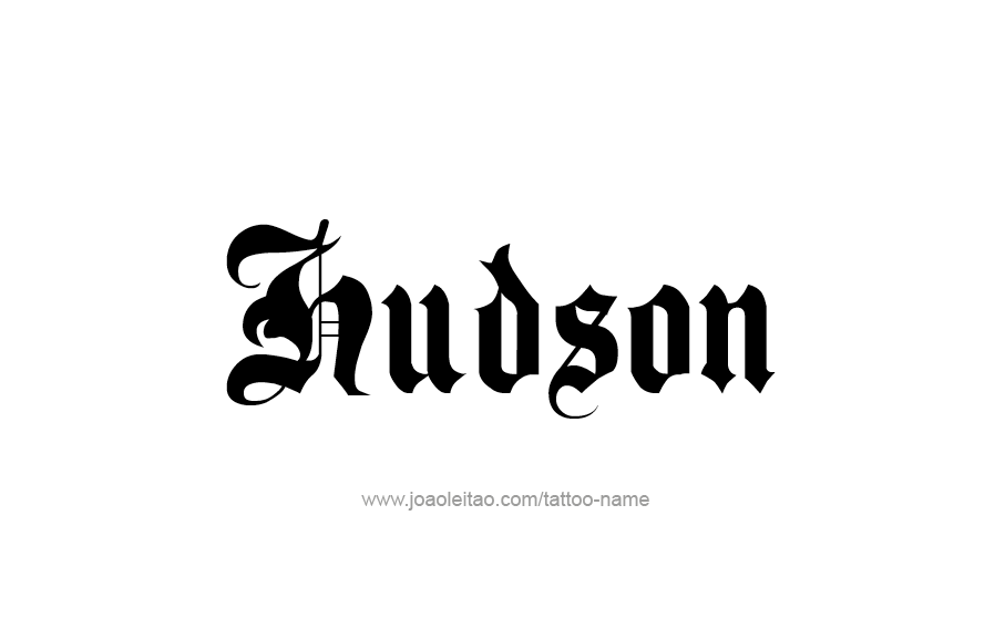 Tattoo Design  Name Hudson   