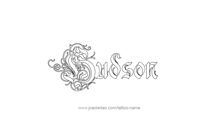 Tattoo Design  Name Hudson   