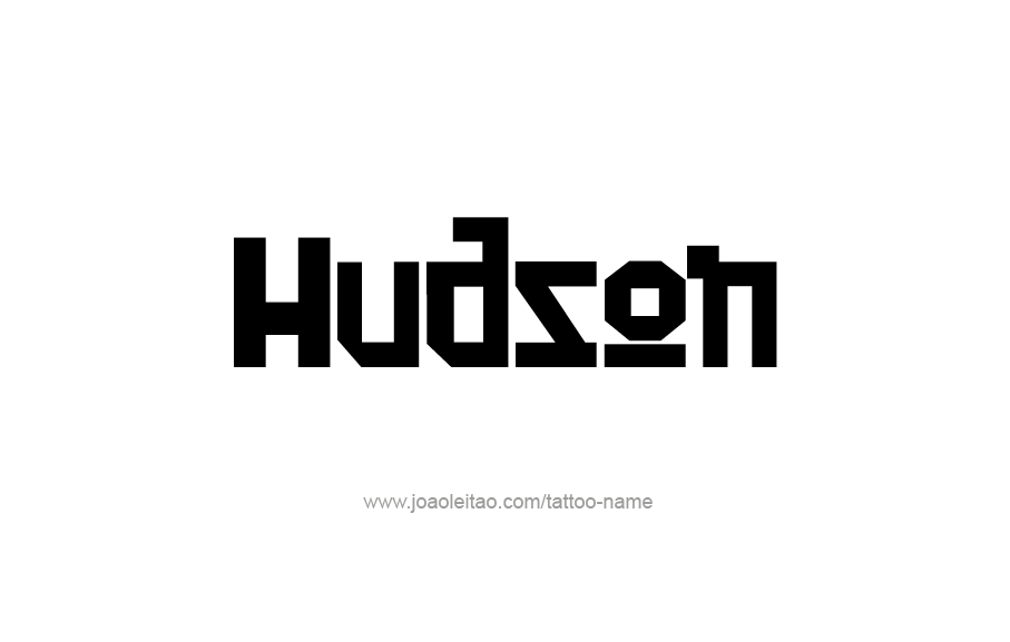 Tattoo Design  Name Hudson   