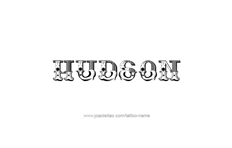 Tattoo Design  Name Hudson   