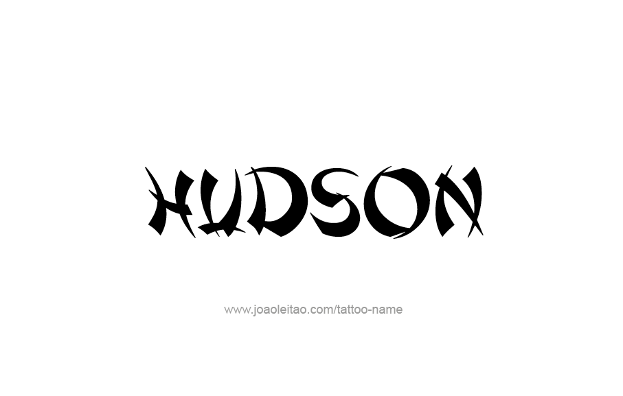 Tattoo Design  Name Hudson