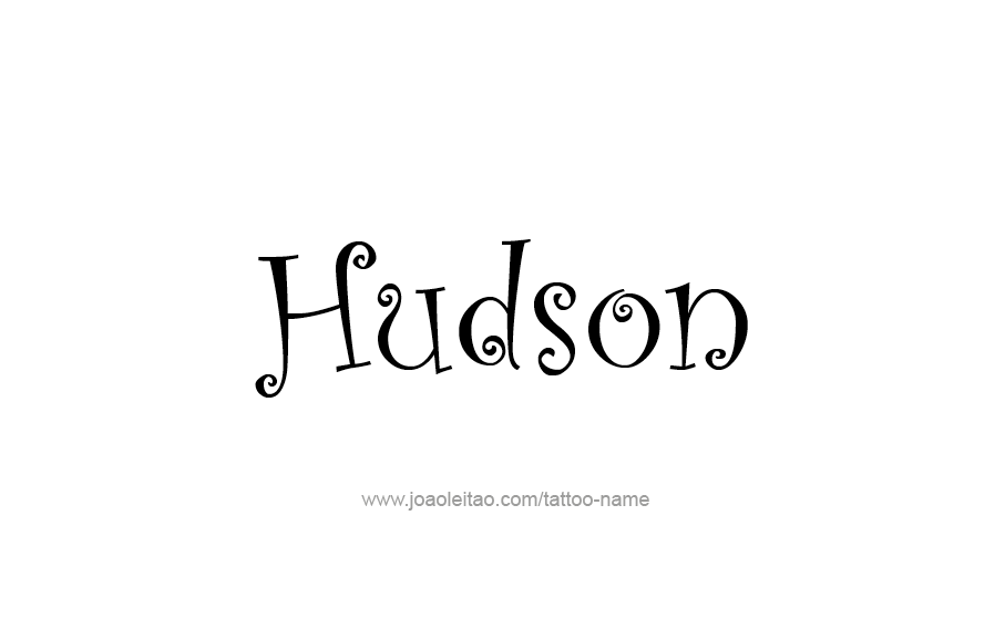 Tattoo Design  Name Hudson   