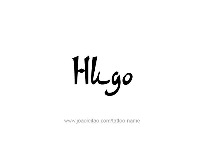 Tattoo Design  Name Hugo   