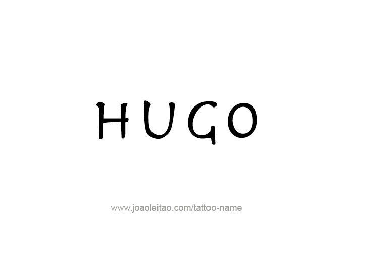 Tattoo Design  Name Hugo   