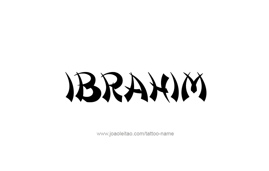 Tattoo Design  Name Ibrahim