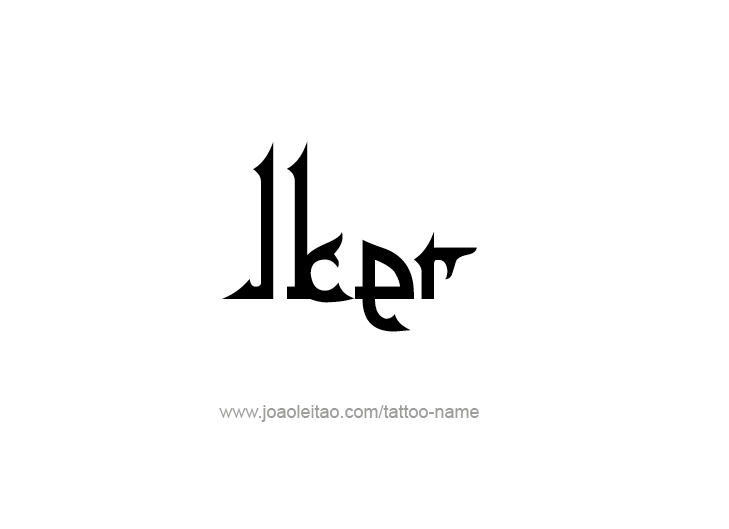 Tattoo Design  Name Iker   