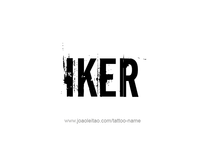 Tattoo Design  Name Iker   