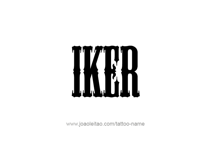 Tattoo Design  Name Iker   