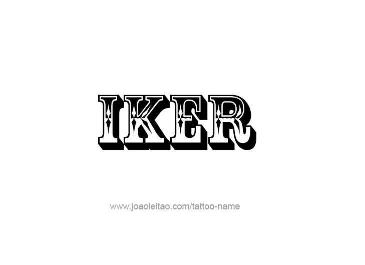 Tattoo Design  Name Iker   