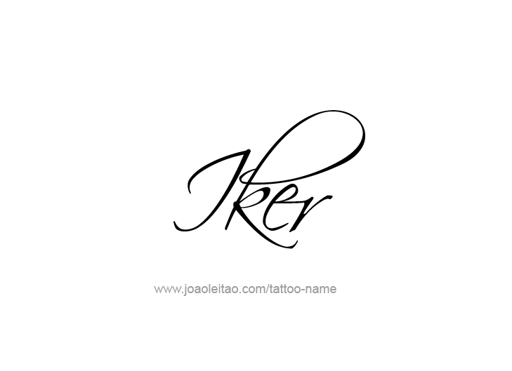 Tattoo Design  Name Iker   