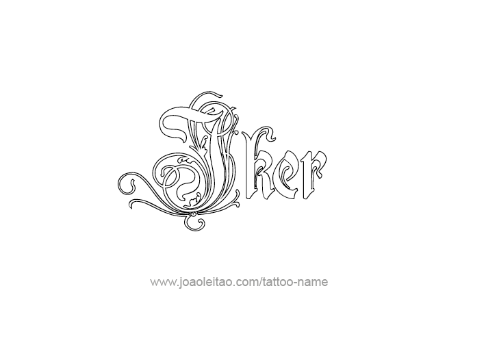 Tattoo Design  Name Iker   