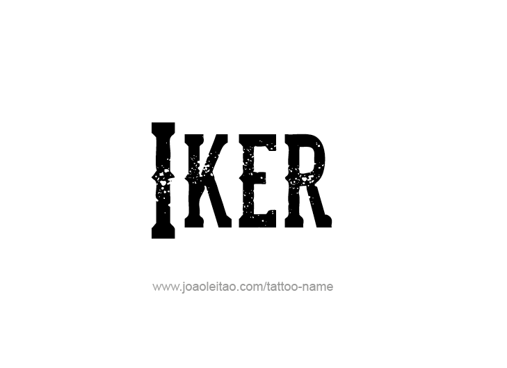Tattoo Design  Name Iker   