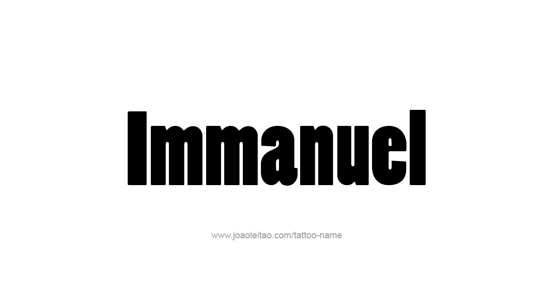 Tattoo Design  Name Immanuel   