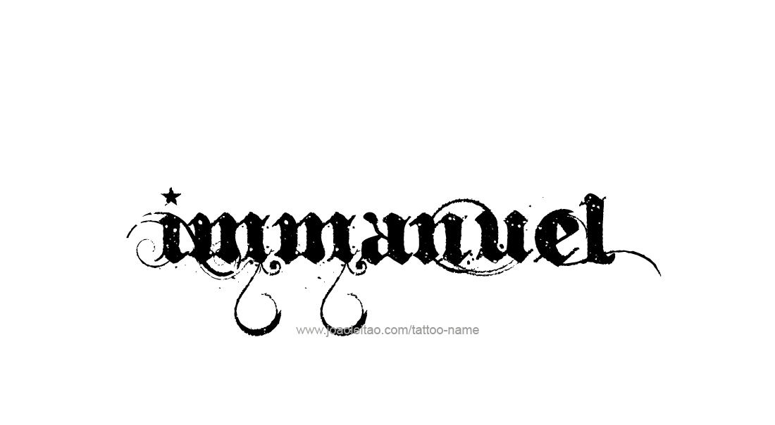 Tattoo Design  Name Immanuel   