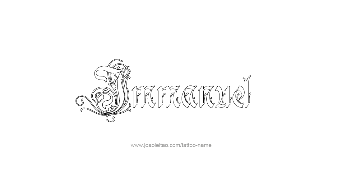 Tattoo Design  Name Immanuel   